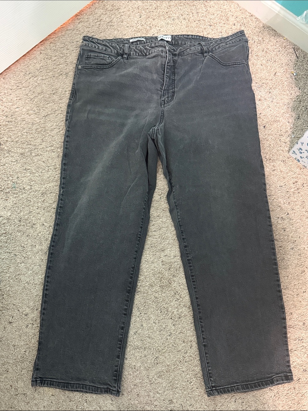 Womans Black Washed Jeans - Unknown Brand